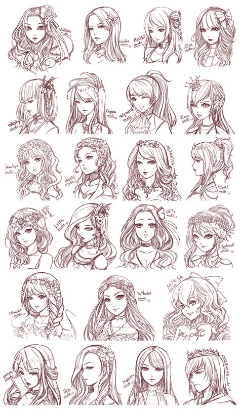 Anime Hairstyles Photos. . Anime hair ref